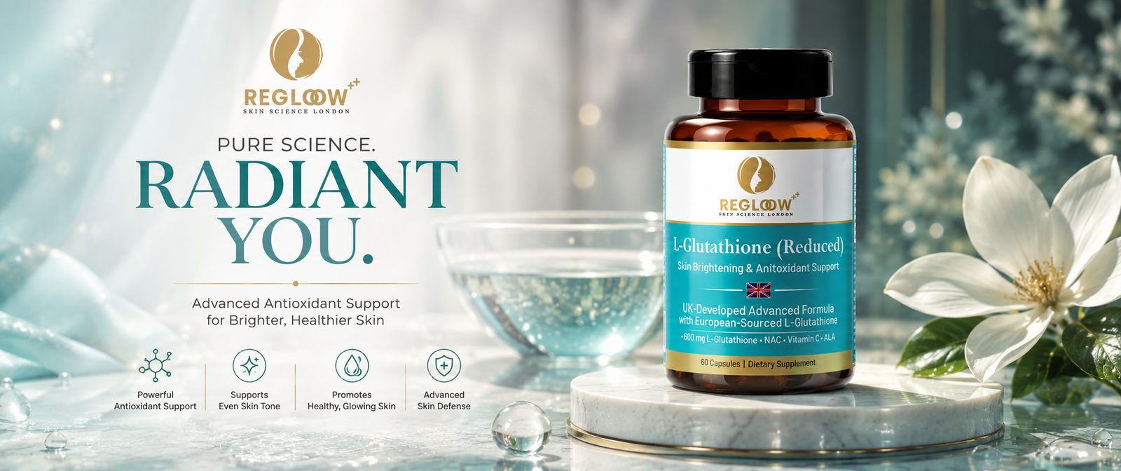 Regloow — Reduced L-Glutathione for Radiant Skin